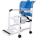 Shower Chair PVC with Soft Seat Sldng Ftrst & Double Drop Arms