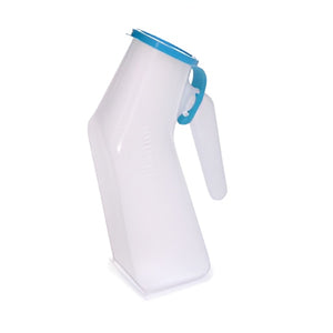 Medline Male Urinal, Translucent, Reusable and Autoclavable with Blue Cap