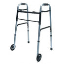 Graham-Field Folding Walker for Adults, Blue, with 5 Inches Wheels – Lightweight, Durable, and Adjustable Mobility Aid, Moovkart.