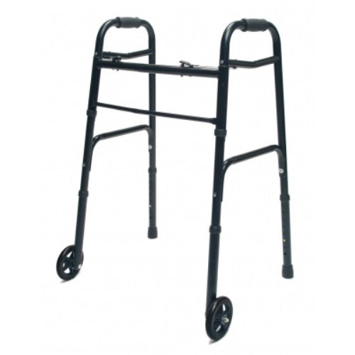 Graham-Field Folding Walker for Adults, Black, 2-Pack with 5-Inch Wheels and Dual-Release Folding. Moovkart
