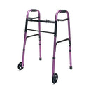 Graham-Field Folding Walker with 5-inch wheels, adjustable height, and lightweight aluminum frame. Moovkart