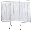 Drive Medical 3 Panel Privacy Screen with aluminum frame, flame-retardant vinyl, and smooth mobility, Moovkart