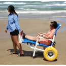 MJM International Wheelchair All Terrain PVC with Heavy Duty Wheels, Plastic Bearings and 250 lbs Capacity