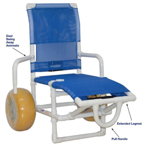MJM All Terrain PVC Wheelchair – Durable Medical Mobility Chair for Indoor and Outdoor Use. Moovkart