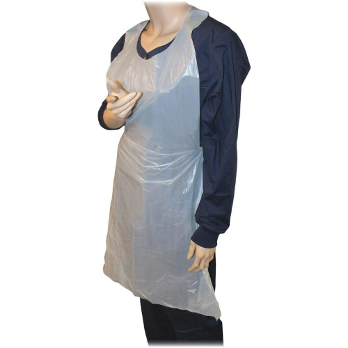 Dynarex Royal Lightweight Poly Aprons, 24 x 42 Inches Box of 100