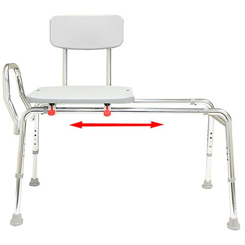 Eagle Health Supplies sliding transfer bench, regular, for bathroom transfers, durable, adjustable, Moovkart