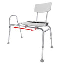 Eagle Health sliding transfer bench, cut-out seat, regular, for bathroom safety, durable, adjustable, Moovkart