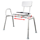 Eagle Health Supplies Swivel sliding transfer bench with 360° rotating seat. Moovkart.