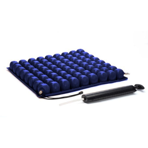 Proactive Medical Oxygen Wheelchair Cushion with pump, designed for pressure sore prevention and treatment with adjustable air cells. Moovkart.