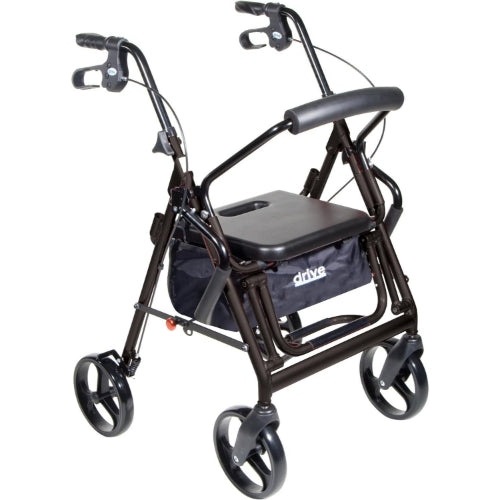 Drive Medical Duet Rollator/Transport Chair, Black