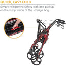 Drive Medical Duet Rollator/Transport Chair, Burgundy