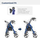 Drive Medical Duet Rollator/Transport Chair, Blue