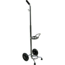 Drive Medical Oxygen Cylinder Cart, single tank, D/E, silver steel for safe oxygen tank mobility. Moovkart
