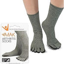 IMAK Arthritis Socks with Mild Compression and Breathable Cotton Comfort, Large, Gray Pair