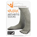 IMAK Arthritis Socks with Mild Compression and Breathable Cotton Comfort, Large, Gray Pair