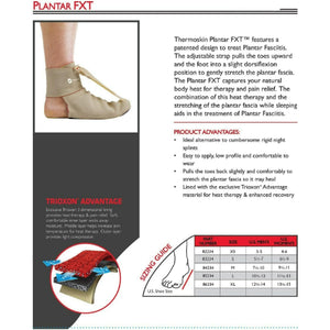 Thermoskin Plantar FXT Night Sock with Dorsiflexion Support and Anti-Slip Sole, X-Small Hover