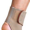 Thermoskin Ankle Wrap with Compression Strap for Rehab, Sprains and Ligament Support, Small Beige