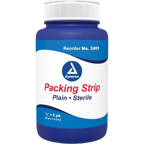 Dynarex Packing Strips Plain Gauze for Reliable Wound Care, Moovkart