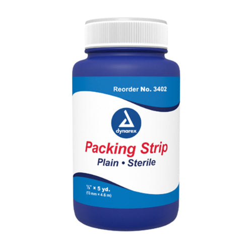 Dynarex Packing Strips Plain Gauze, 0.5 Inches x 5 Yards, Each