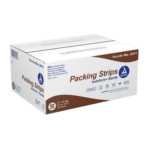 Dynarex Iodoform gauze strip, lint‑free weave for reliable drainage and infection control, Moovkart