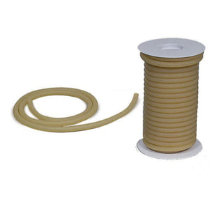 Hygenic Amber Latex Tubing, Smooth Seamless Rubber, 50 Foot Dispenser Reel