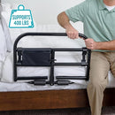 Stander Prime Safety Bed Rail with Organizer Pouch for Fall Prevention & Bedside Support