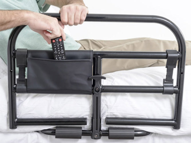 Sturdy safety bed rail for fall prevention