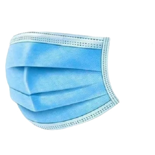 Disposable Face Mask Bx/50 with EarLoops 3-Ply Level 3 Blue