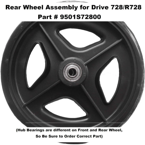 Drive Medical Front/Rear Wheel Assembly for Drive R728 Rollators
