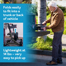 Carex Crosstour Rolling Walker Rollator, Height Adjustable, 8 Inches Wheels