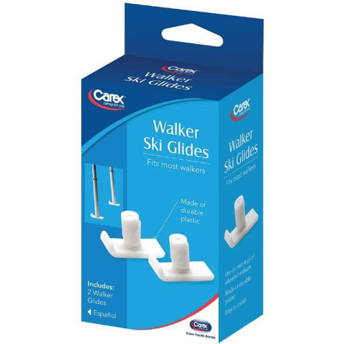 Carex Walker Ski Glides, Pair for 1-1/8 Inches Tubing