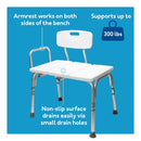 Carex Bathtub Transfer Bench – Adjustable Non-Slip Seat