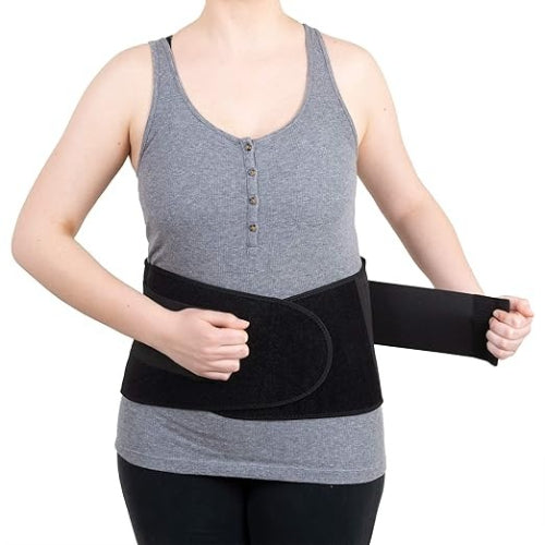 Roscoe Medical Back Brace for Lower Back Pain Relief with Double Pull Closure Support