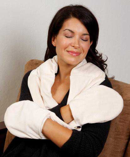 Plush Bed Buddy Naturals wrap for neck and hand therapy