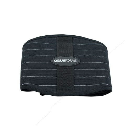 ObusForme Male Back Support Belt Black, Small/Medium, providing lumbar support and proper posture for daily activities and lifting,Moovkart.