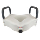 Blue Jay tool-free raised toilet seat with non-slip pads and 300 lb weight capacity. Moovkart