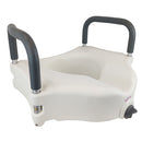 Blue Jay Raised Toilet Seat with Lock and Padded Arms, 5-Inch Height, Fits Standard and Elongated Toilets