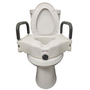 Blue Jay Raised Toilet Seat with Lock and Padded Arms, 5-Inch Height, Fits Standard and Elongated Toilets