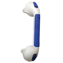 Blue Jay Suction Grab Bar on tile, showing safety indicator for secure, tool-free bathroom support, Moovkart