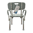 Blue Jay Bathroom Shower Chair with Backrest and Padded Arms for Safety and Comfort, Case of 2