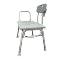 Blue Jay Bathroom Transfer Bench with Back, Adjustable Height, Easy Assembly, Case of 2