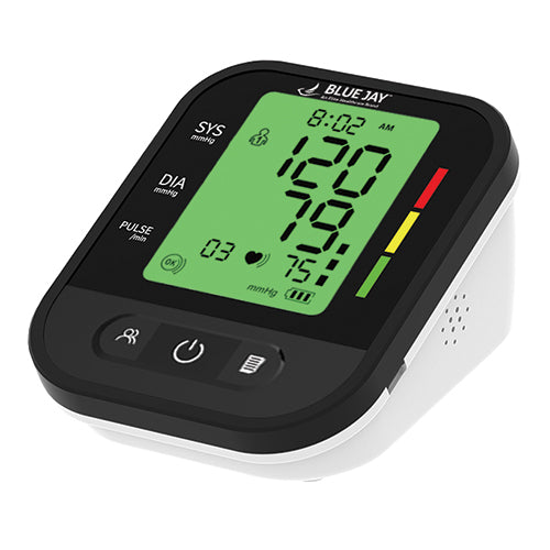 Blue Jay Deluxe Perfect Blood Pressure Monitor with dual cuffs for accurate home health tracking, Moovkart