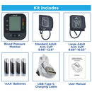Blue Jay Deluxe Digital Blood Pressure Monitor Kit with 2 Cuffs, Large Display, USB-C Charging