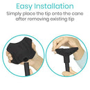 Blue Jay Stand Up For Your Cane Quadruple Cane Tip 3/4 Inch Diameter