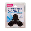 Blue Jay 360 Degrees Pivoting Deluxe Cane Tip, self-standing design for easy use. Moovkart