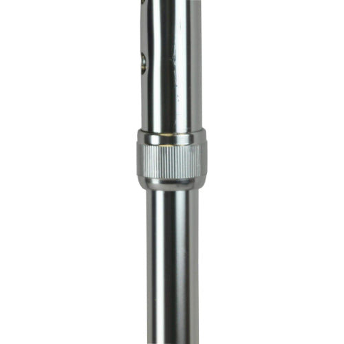 Blue Jay Cane Round Handle Silver with Vinyl Comfort Grip