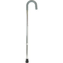 Blue Jay Round Handle Cane, Silver with Adjustable Height, Vinyl Grip, 300 lbs Weight Capacity