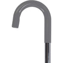 Blue Jay Round Handle Cane, Silver with Adjustable Height, Vinyl Grip, 300 lbs Weight Capacity