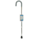 Blue Jay Round Handle Cane, Silver with Adjustable Height, Vinyl Grip, 300 lbs Weight Capacity