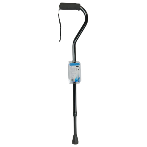 Blue Jay Cane Soft Foam Offset Handle Black with Strap
